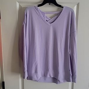 Womens size lg lilac workout sweatshirt